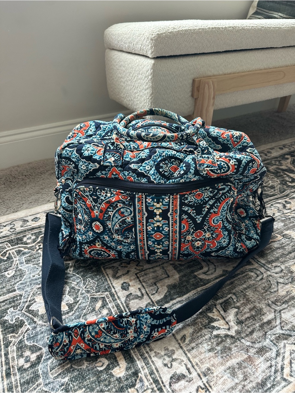 Vera Bradley Paisley Duffel Bag - Retired